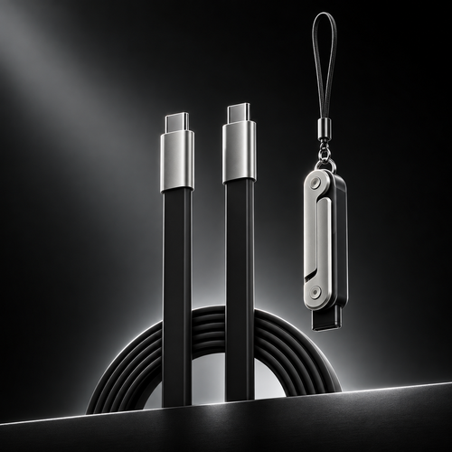 FoldCharge 240 — Câble pliable 2-en-1 avec support